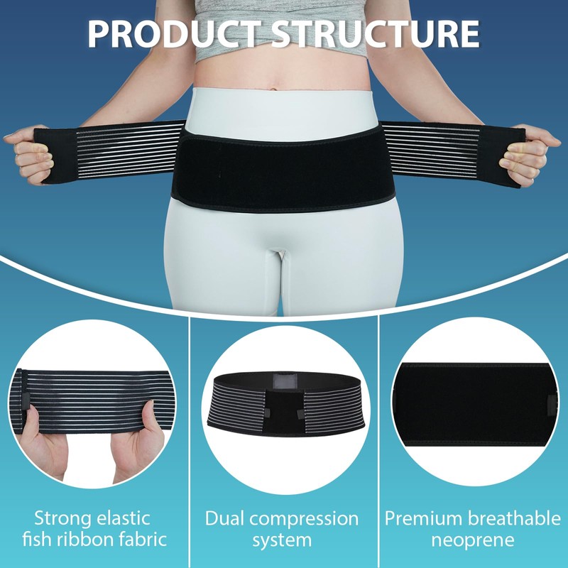 Nvorliy SI Joint Belt Plus Size Sacroiliac Brace Lumbar Lower