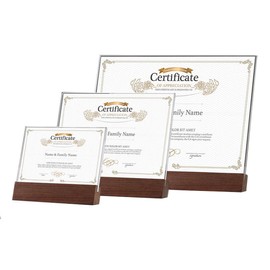 Linhao Jew A4 Picture Frame Sign Holder Certificate Document Frame for Tabletop Display Acrylic Wooden Document Frame for Tabletop (horizontal-A4)