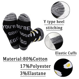 JXGZSO Egg Socks You're A Good Egg Funny Foodie Gifts Egg Lover Socks Egg Appreciate Gift