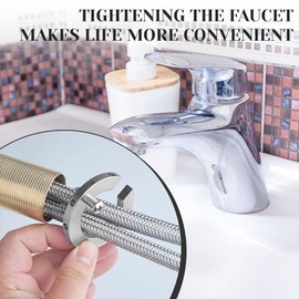 Monobloc Tap Fixing Kit Tap Fixing Bolt Nut Kit Multipurpose Faucet Fixing Set Single Hole Faucet Fixing Fitting Kit Fits Kitchen Bathroom Faucet Basin Prevent Faucets from Loosening (Stainless Steel)