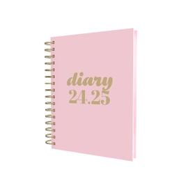 Collins Scandi Mid Year Diary Planner A5 Day To Page Academic Year 2024-25 - Pink - Daily Mid Year Journal for Students, Teachers on Recyled Paper - E-PW51M.50-2425 - August 2024 to August 2025
