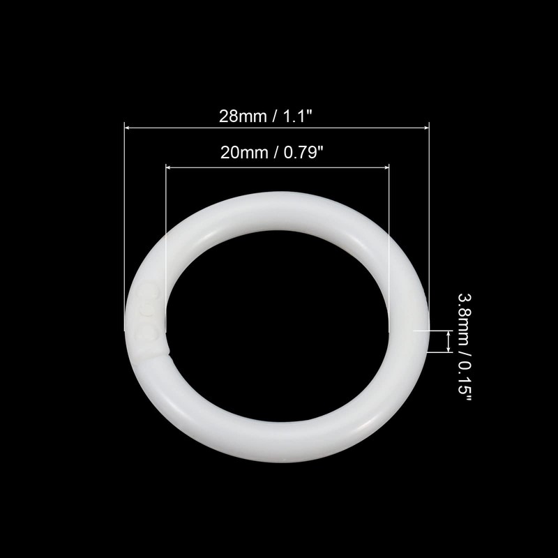 PATIKIL 2.8 cm OD 2 cm ID Loose Leaf Rings,