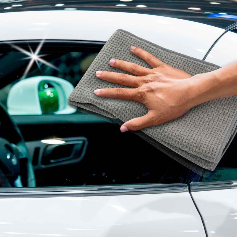 POLYCLEAN 2 x Waffle Cloths - Powerful Window Cleaning Cloth