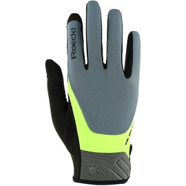 Roeckl Mori 2 Hurricane Cycling Gloves Grey/Fluo Yellow 8.5