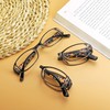 VisionGlobal 3 Pair Reading Glasses Foldable Readers with Blue Light