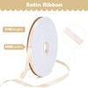 Bealif 91m Beige Satin Ribbon 6mm White Fabric Thick Ribbon