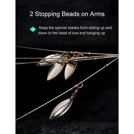 Xsdjasd Alabama Umbrella Rig Bass Striper Fishing Freshwater Fishing Swim Bait Lure Rig Kit Blue