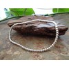 Silver metal beads anklet, ethnic boho anklet, elastic