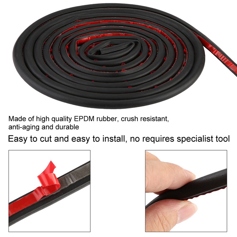 10m D Type Rubber Seal Strips for Window Door Trunk