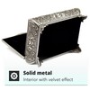 H&S Metal Antique Ring Necklace Jewellery Trinket Display Storage Vintage