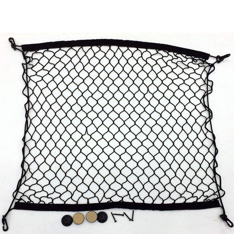 Techson Cargo Net with Hooks, Stretchable Elastic Nylon Storage Net,