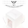 Gcardist White Cupcake Boxes Individual Cupcake Holders Disposable 25pcs Single