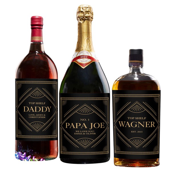 Personalization Universe Top Shelf Dad Custom Liquor Bottle Label -