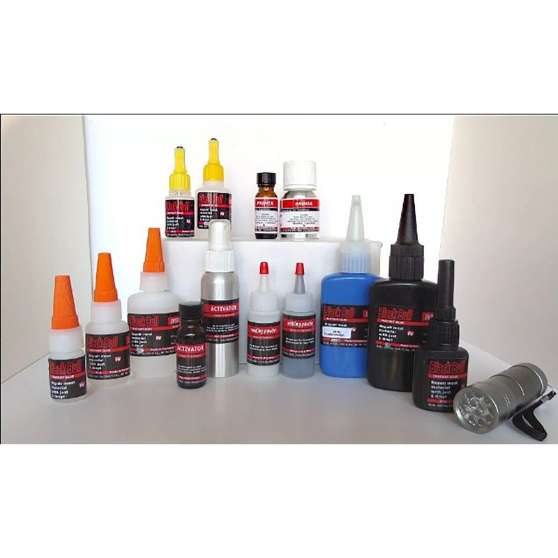 BLACK BULL German Industrial Glue 50g With PRIMER 15g. Repair
