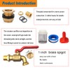 Rain Barrel Spigot, Brass Faucet Kit for Rain Water Barrel,