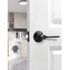 Mengico 1 Pack Matte Black Interior Door Knob, Heavy Duty