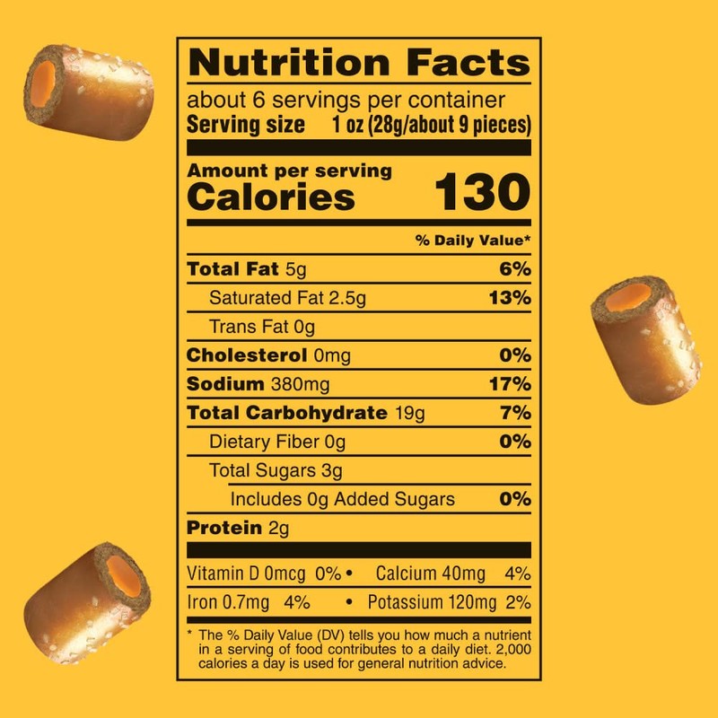 COMBOS Stuffed Snacks Nacho Cheese Baked Pretzel Snacks, 6.3 oz