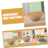 SHOWERORO Large Wooden Salad Bowl Mix Serve Cone Shape Kitchen