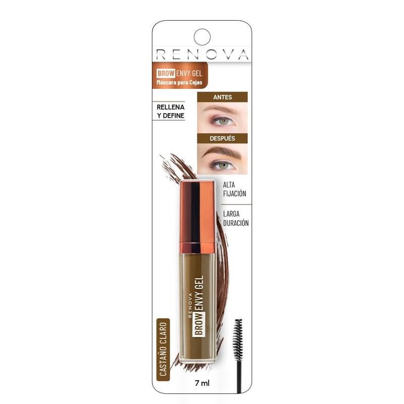 Brow Envy, Gel de Cejas con color Tono Castaño Claro,