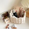 2 Pack Small Woven Baskets, Natural Cotton Rope Woven Baskets