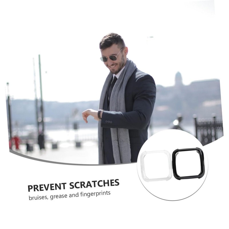TEHAUX 2pcs Anti-Scratch Cover Plating Protective Case Smartwatch Cases Protector