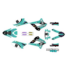 Kalair GFX Graphics Kit for Kawasaki KLX 300SM (2021-2023) Speed Series Teal 16 Mil - Dirt bike Custom Racing Graphics Decals Stickers Kit, no-plastics