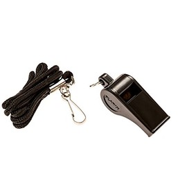 BLARIX Lifeguard Pea Whistle and Lanyard (Black and Black)