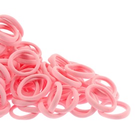 100 Pack Seamless Hair Ties for Women Girls Ponytail Holders for Thick Hair (light pink)