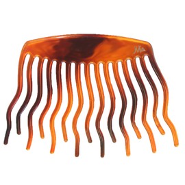Mia Lockettes, New + Improved Unbreakable Interlocking Combs Jaw Clamp Hairstyling Tool Accessory | Brown | for Updos, French Twists, Women, Teens 1set