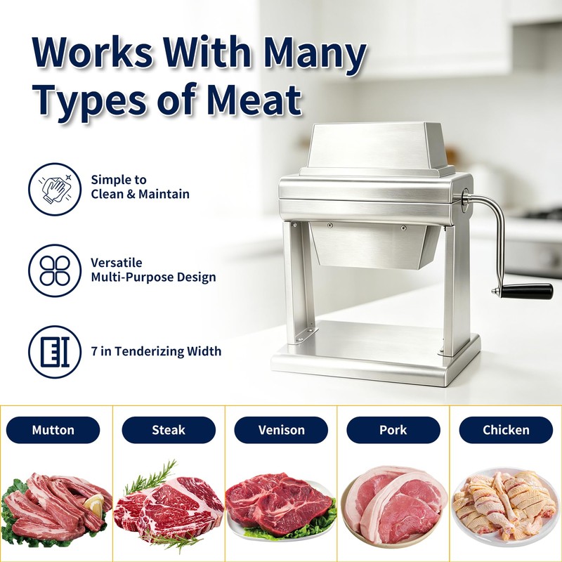 7 Inch Commercial Meat Tenderizer Machine
