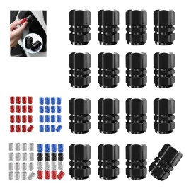 16pzs Tapones Para Llantas Aluminio Valvula Cubre Auto Moto                                                                                           