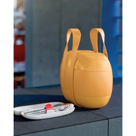 Alessi SA04S3 G Food à porter Travel cutlery set. Case in thermoplastic resin, grey