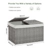 SETVSON Storage Basket with Lid Wicker Baskets for Storage with