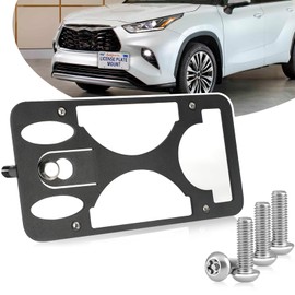 Anti Theft Front License Plate Bracket Mount Compatible with Toyota Highlander (2014-2023),No Drill Tow Hook License Plate Frame Holder,Installs in Seconds