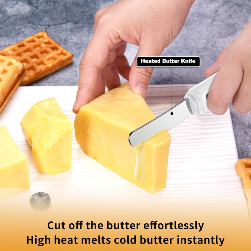 Stainless Steel Heated Butter Knife Spreader for Cold Butter, Cream