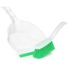 com-four® 2 x Dustpan Set, Green Dustpan Set Consisting of