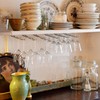 Milkary 4 Pack Steamware Wine Glass Hanging Rack, Metal Stemware