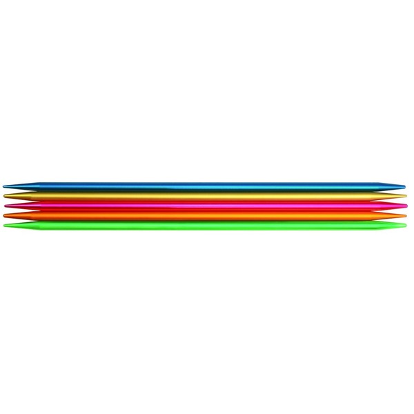 Addi FlipStix Double Pointed Knitting Needles 6-inch (15cm) - Set of 5; US Size 3 (3.25mm)