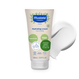 Mustela Certified Organic Hydrating Cream - Natural Body Lotion with Olive Oil, Aloe Vera & Sunflower Oil - For Baby, Kid & Adult - Fragrance Free, EWG Verified & Vegan - 5.07 fl. oz.