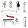 Wolfride 7Pcs Air Blow Gun Accessory Kit with 5 Interchangeable