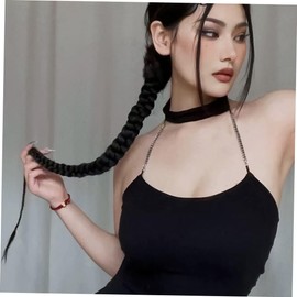 SAFIGLE 2pcs Long Braided Ponytail Extensions Synthetic Hair Piece for Women Natural Looking Braid for Everyday Use