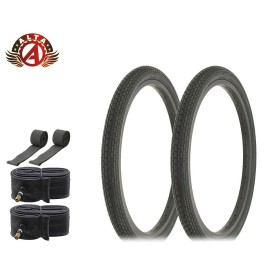 ALTA Bicycle 20" x 1.75" All Black All Brick Tread (2) TIRES, TUBES, & RIMSTRIPS