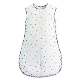 MOXTOYU Baby Sleep Bag, 100% Cotton 1.0 Tog Baby Sleeping Bag, Sleeveless Swaddle Blanket with Two-way Zipper, Baby Blanket For Newborn Boy Girl, Newborn Baby Gift, New Born Baby Essentials 0-6M