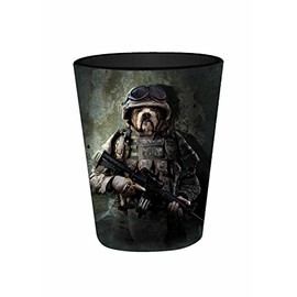 Combat Marine Dog 2oz Shot Glass