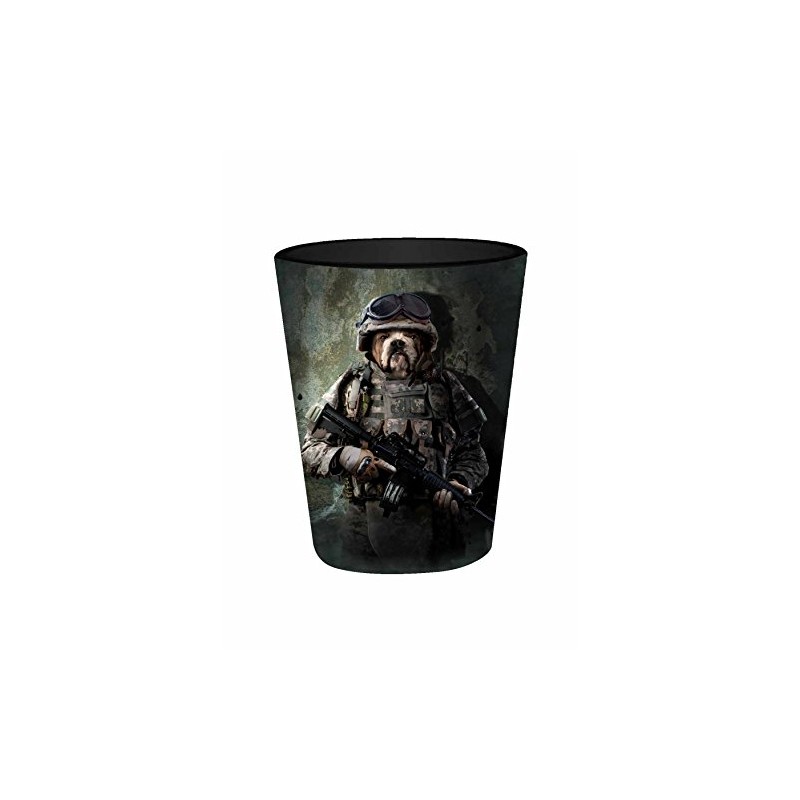 Combat Marine Dog 2oz Shot Glass