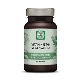 Kala Health Vitamin E - All 8 Tocopherols + Tocotrienols 400 IU Vegan - Alpha Tocopherol/Tocotrienol + Beta Tocopherol/Tocotrienol + Gamma Tocopherol/Tocotrienol + Delta Tocopherol/Tocotrienol