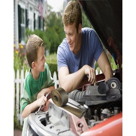 Fuel Line Heat Shield Sleeve - 3/4" ID X 3.3FT 2500°F Fiberglass Heat Wrap Wire Shield Sleeve Cover Boots Hose for Car & Auto Wire Loom Brake Cable, Black