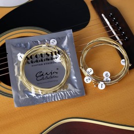 zalati 6 x Brass Replacement Acoustic Guitar Strings