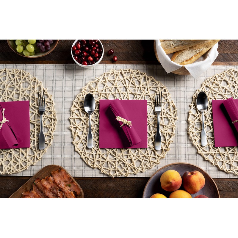 Servilletas desechables de cóctel fuschsia, 4 x 4 pulgadas, paquete