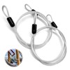 Neyared 2PCS Wire Lightweight Bike Lock Cable, Double Loop Steel